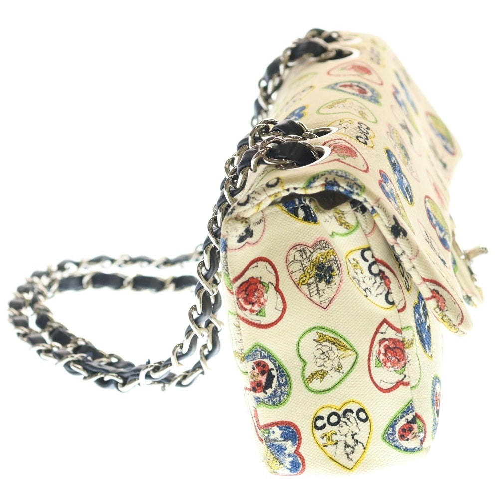 CHANEL(シャネル) バレンタイン チェーンショルダーバッグ マルチカラー キャンバス シルバー金具 レディース