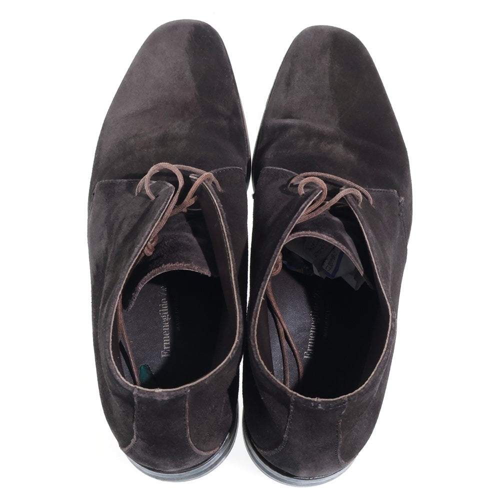 Ermenegildo Zegna(エルメネジルドゼニア) スエードレザー ハイカットシューズ ブラウン