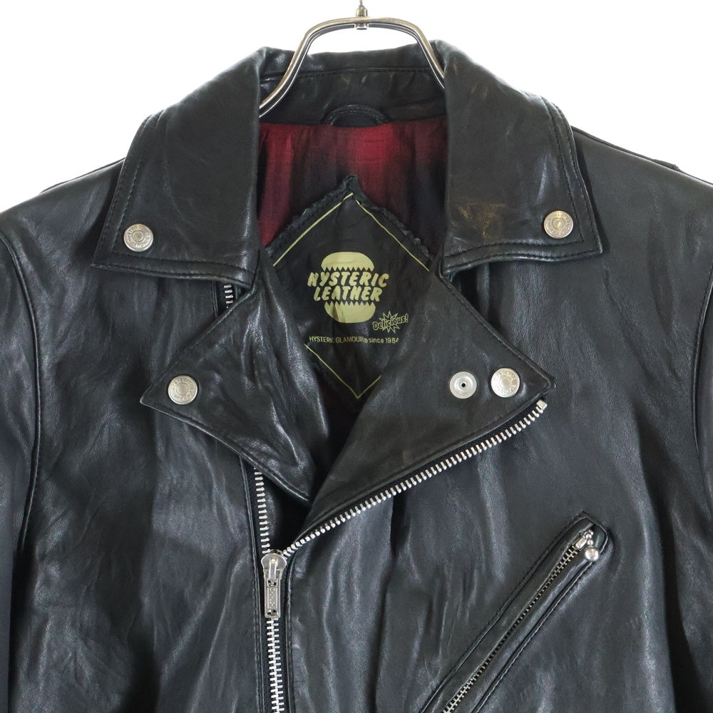 HYSTERIC GLAMOUR(ヒステリックグラマー) ダブルライダースジャケット 4LB-1972 ブラック
