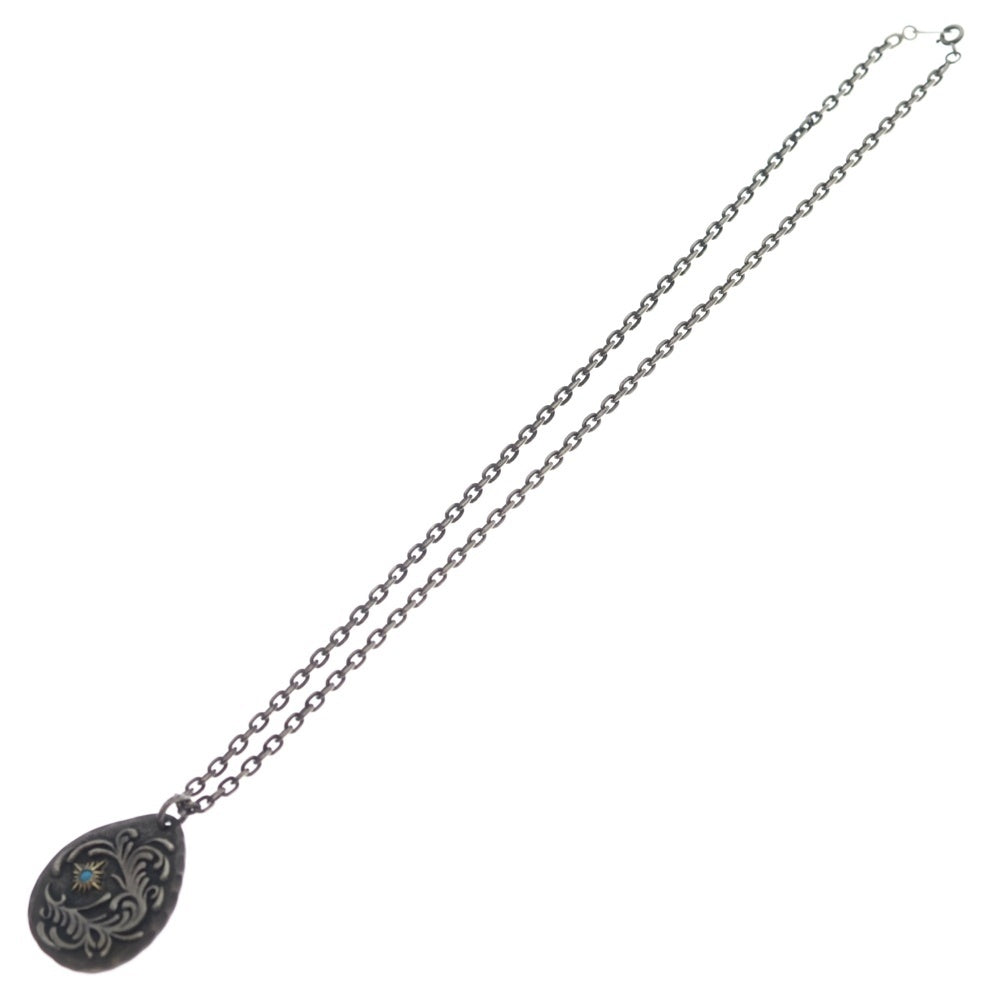 ARIZONA FREEDOM(アリゾナフリーダム) 唐草メタルターコイズ ネックレストップ チェーン セット ネックレス シルバー