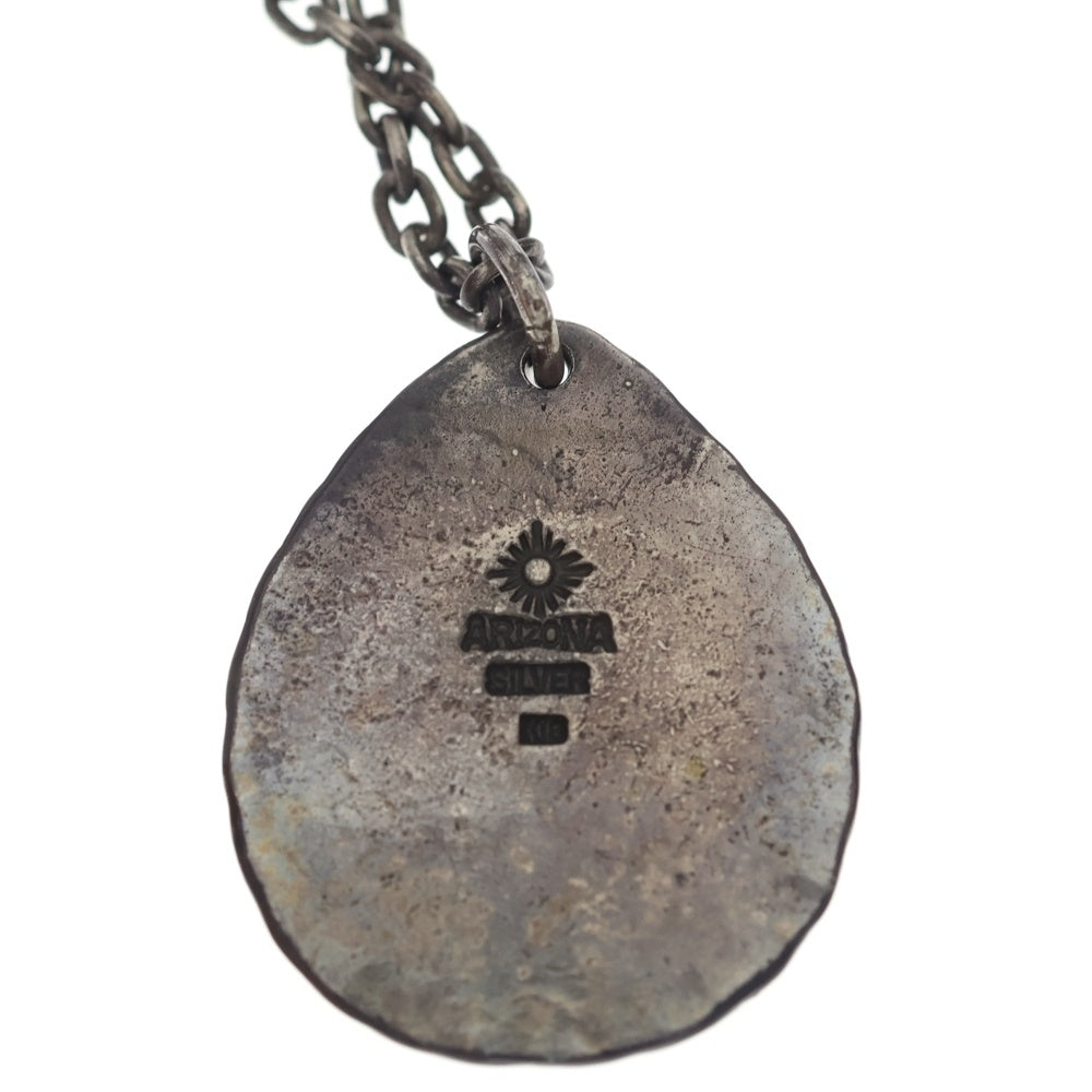 ARIZONA FREEDOM(アリゾナフリーダム) 唐草メタルターコイズ ネックレストップ チェーン セット ネックレス シルバー