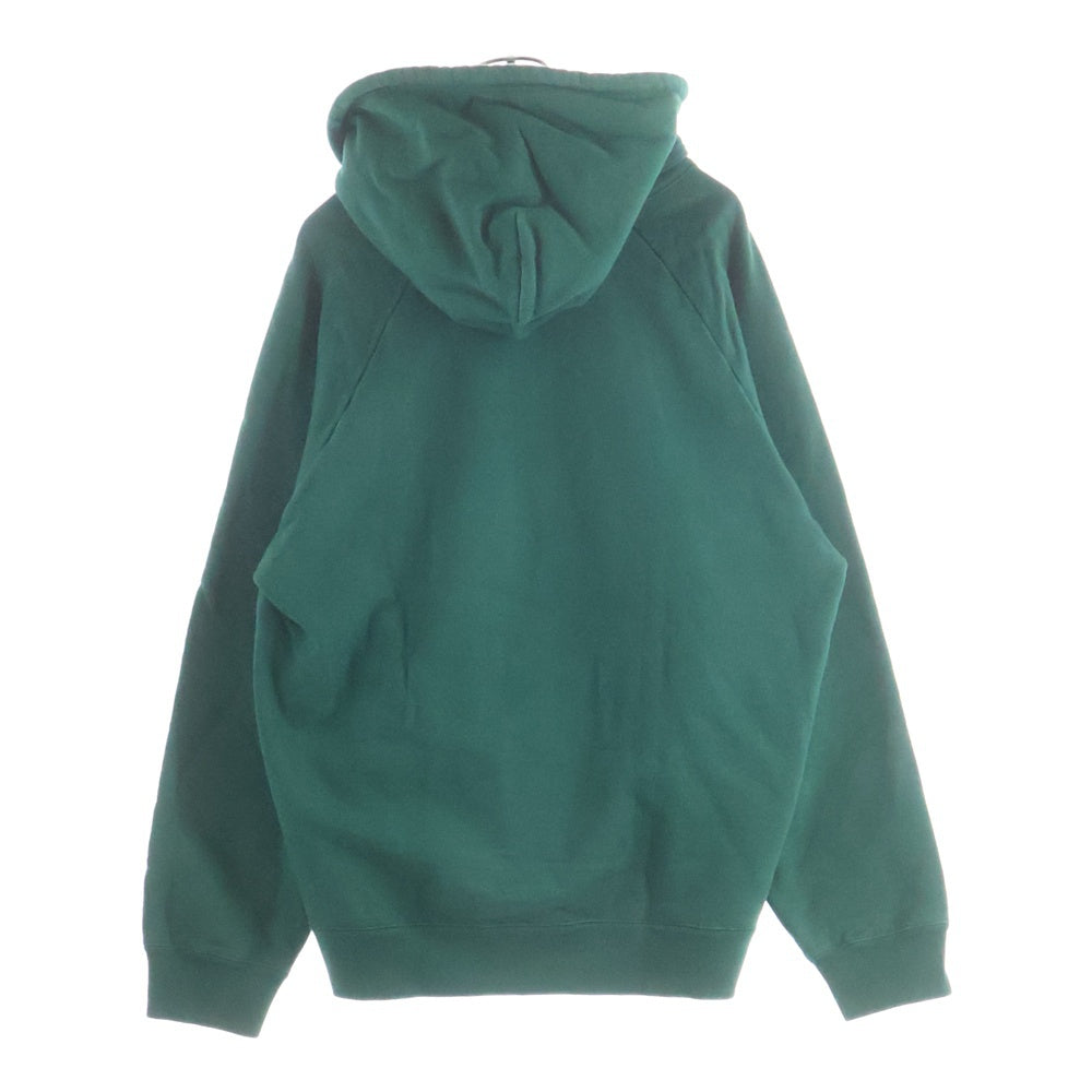 NO BRAND(ノーブランド) OVER HOODED SWEAT SHIRT カレッジロゴ パーカー グリーン