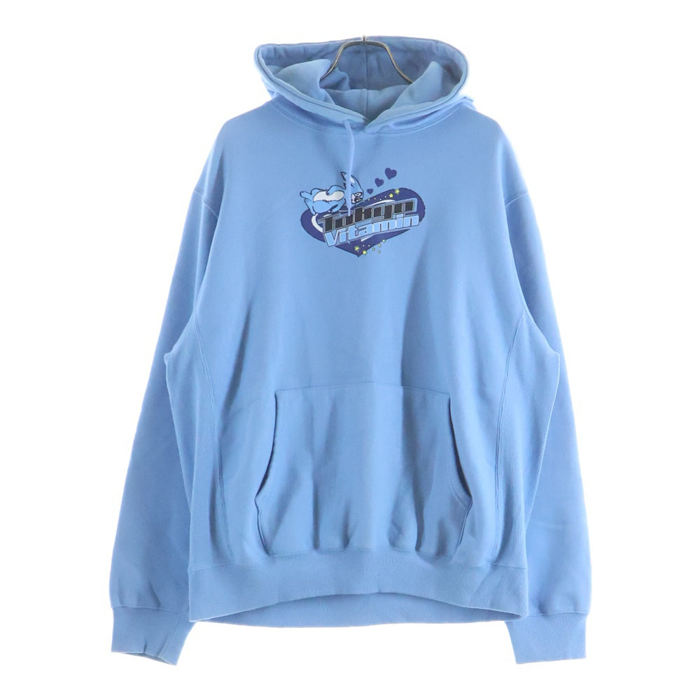 Tokyo Vitamin(トーキョービタミン) ロゴプリント パーカー ライトブルー