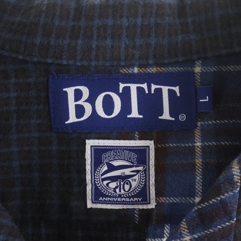 BoTT(ボット) パッチワーク フランネルシャツ