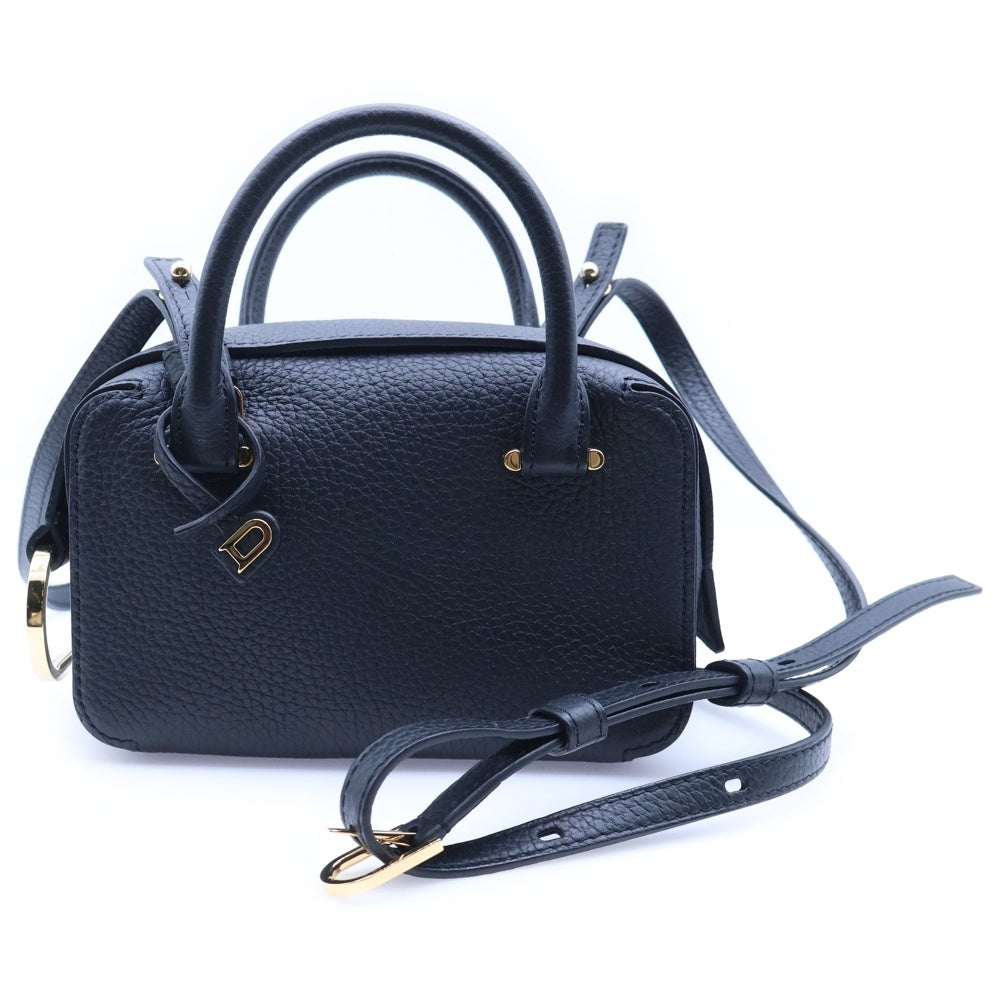 DELVAUX(デルボー) クールボックス ナノ 2wayハンドバッグ ショルダーバッグ ブラック レザー レディース