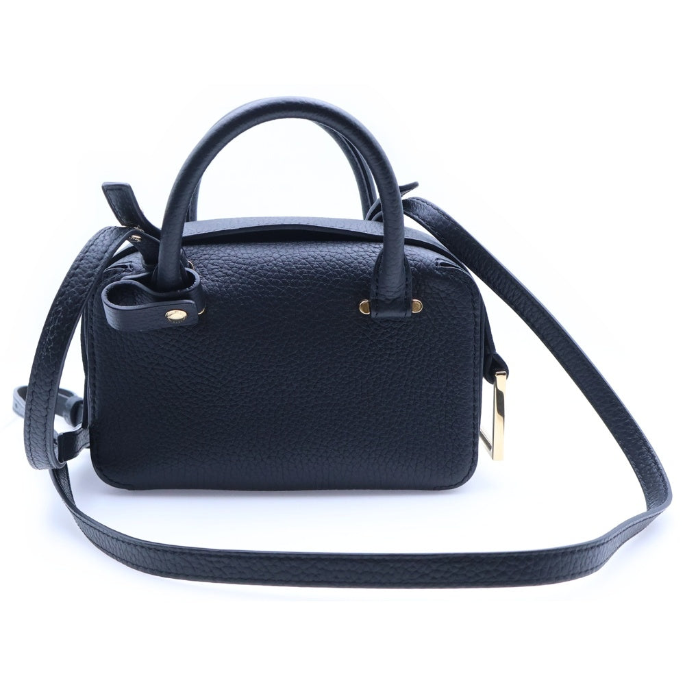 DELVAUX(デルボー) クールボックス ナノ 2wayハンドバッグ ショルダーバッグ ブラック レザー レディース