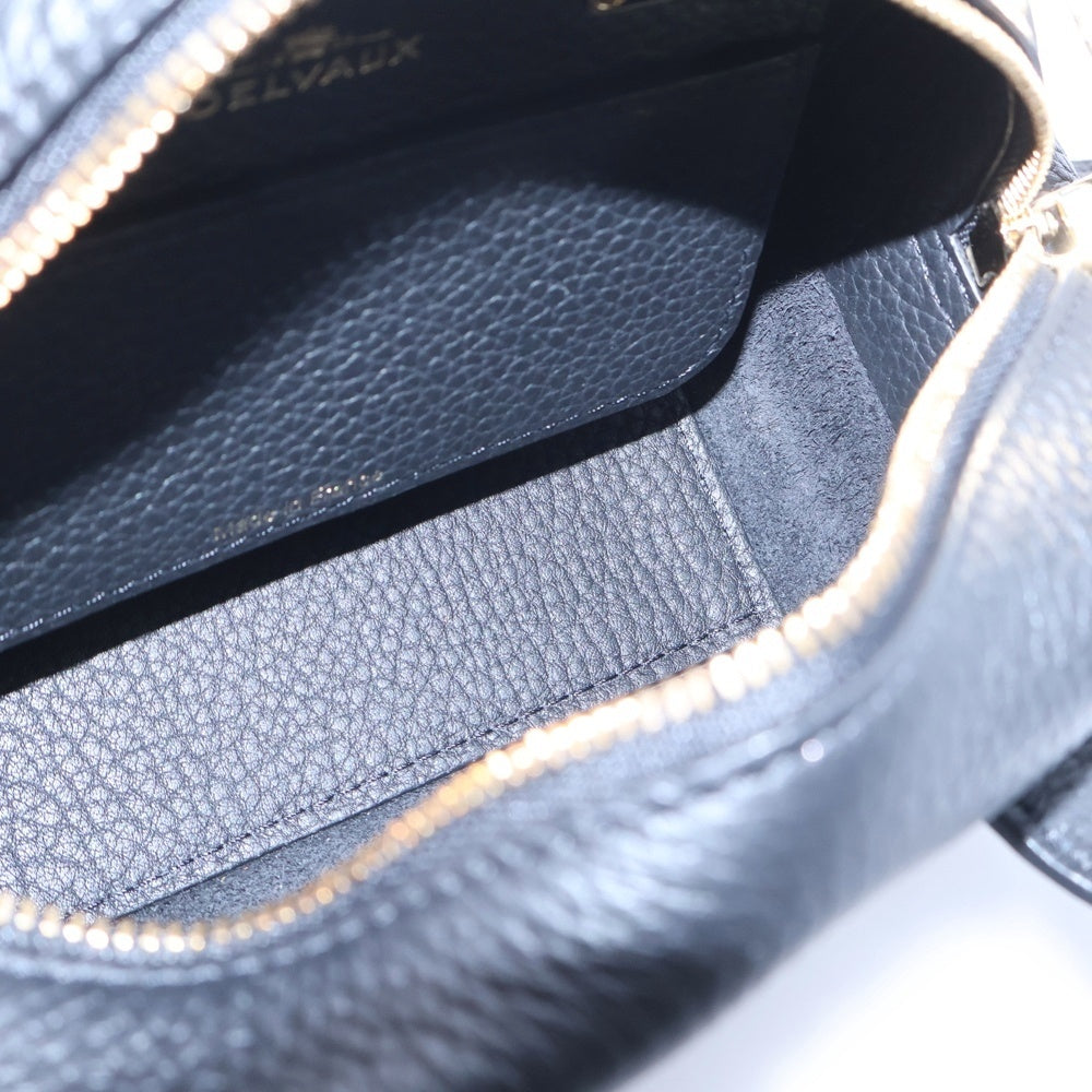 DELVAUX(デルボー) クールボックス ナノ 2wayハンドバッグ ショルダーバッグ ブラック レザー レディース