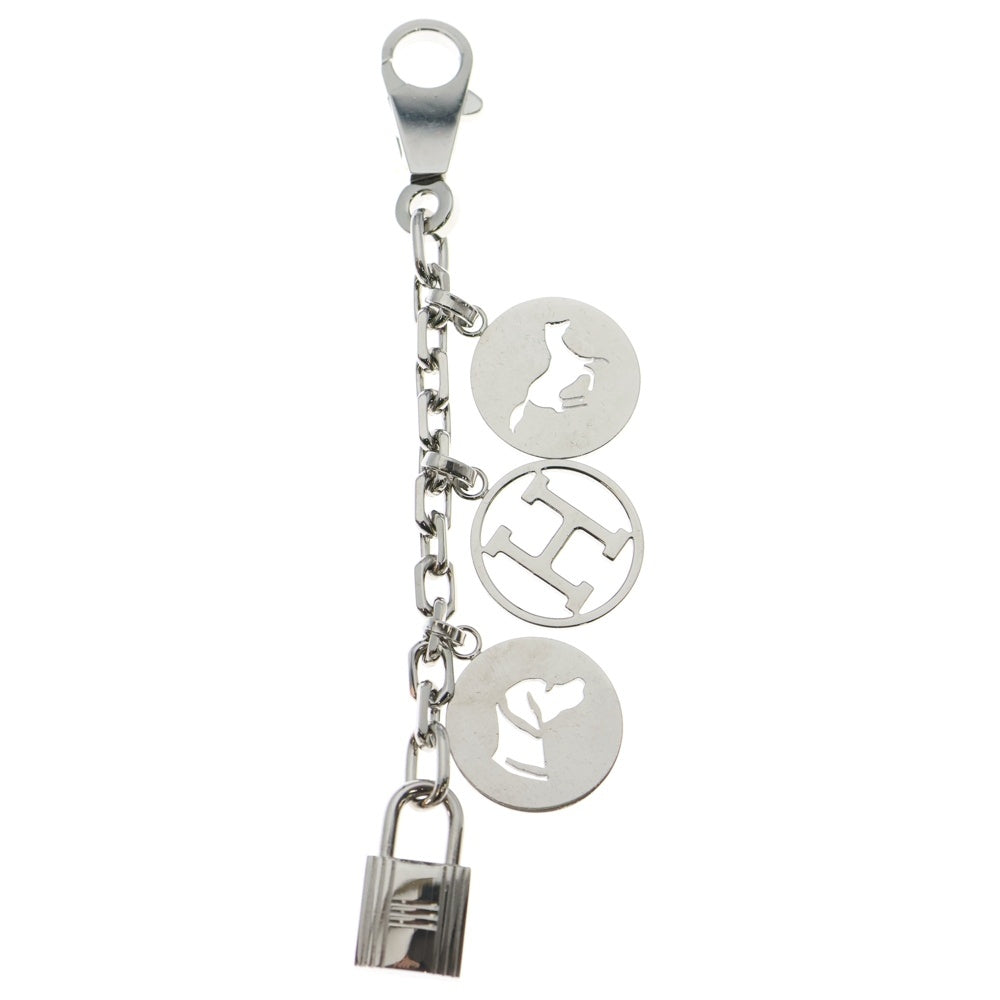 HERMES(エルメス) エルメス アミュレット 4ブルロックチャーム バッグチャーム キーホルダー シルバー チェーン レディース