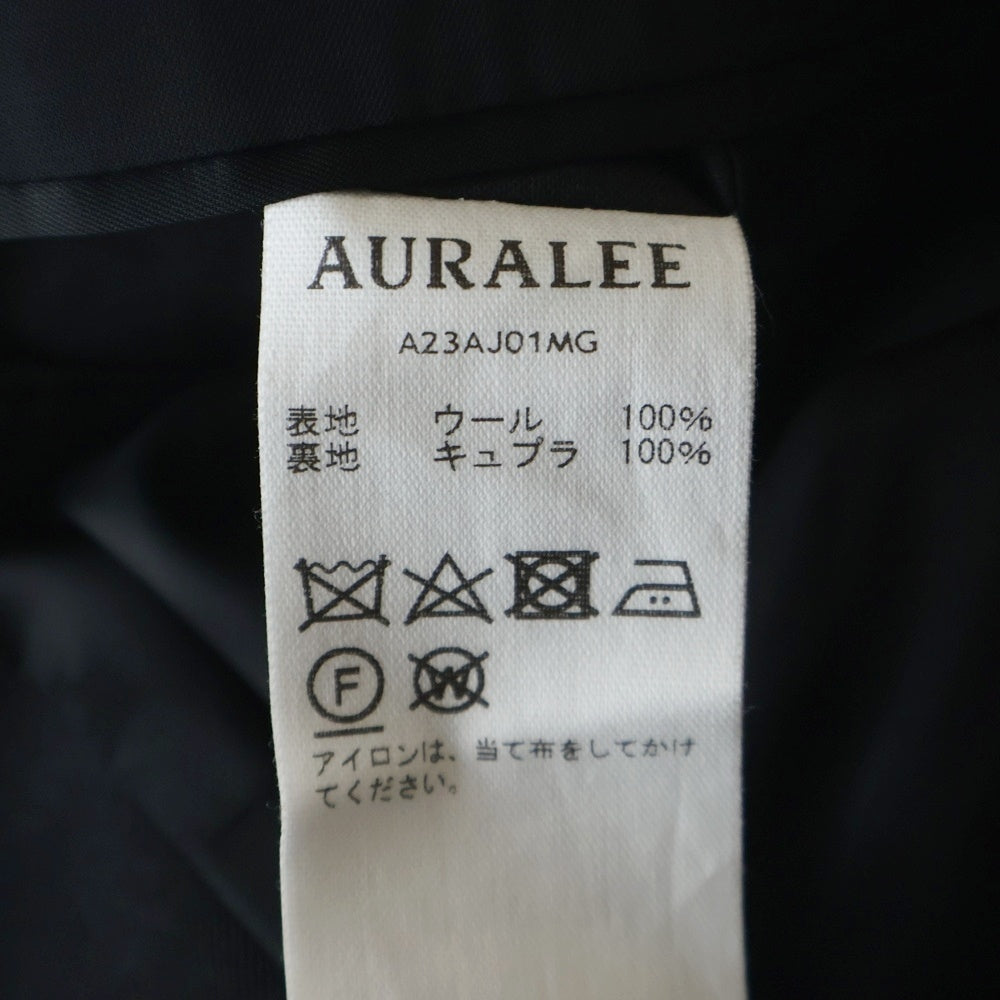 AURALEE(オーラリー) 23AW LIGHT WOOL MAX GABARDINE JACKET ライト ウール マックス ギャバジン テーラードジャケット ブラック A23AJ01MG