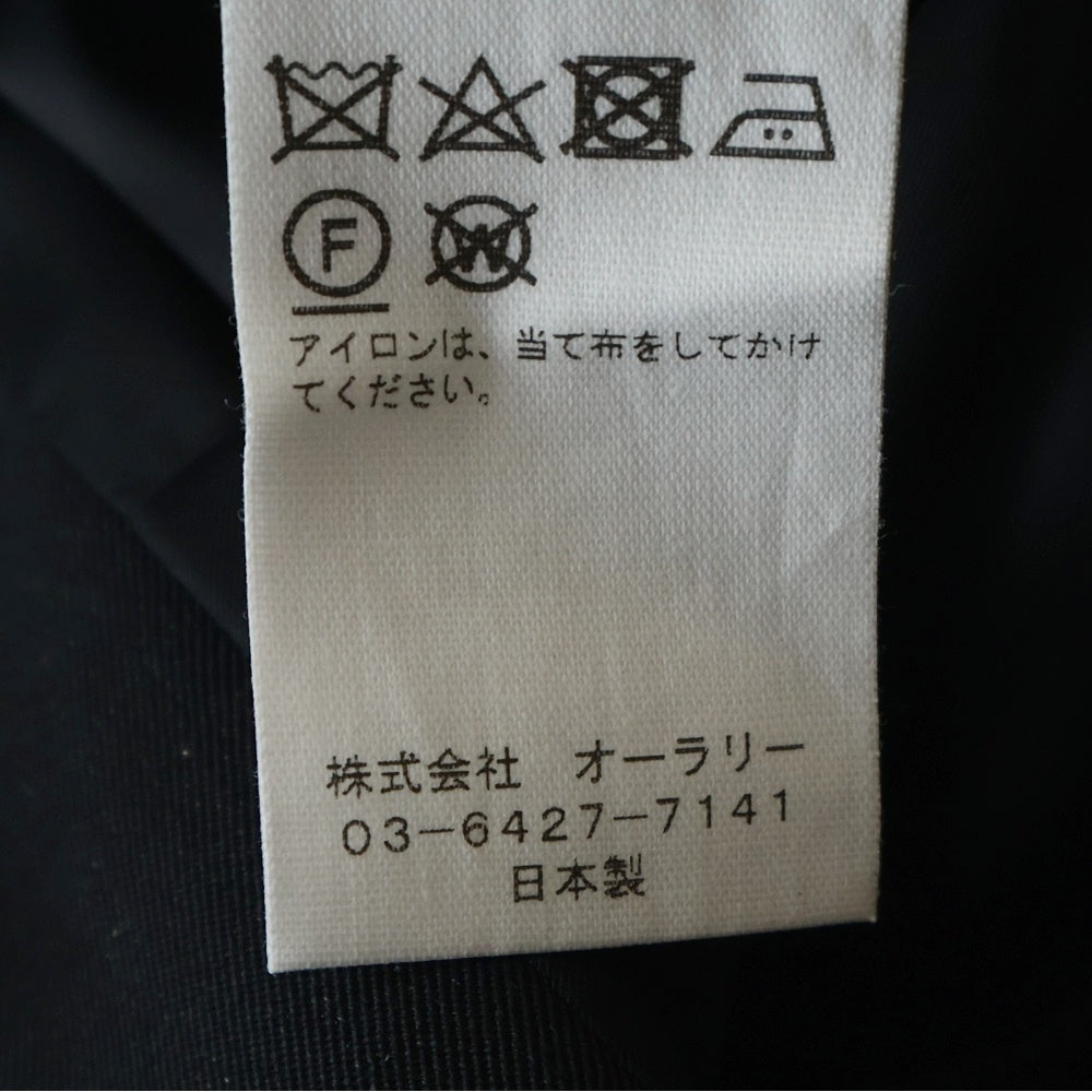 AURALEE(オーラリー) 23AW LIGHT WOOL MAX GABARDINE JACKET ライト ウール マックス ギャバジン テーラードジャケット ブラック A23AJ01MG