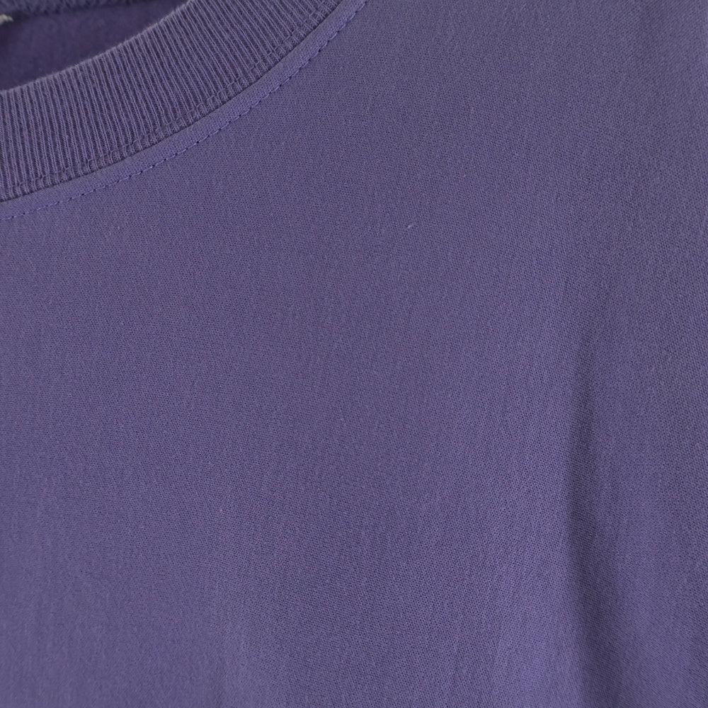 AURALEE(オーラリー) 24SS ELASTIC HIGH GAUGE SWEAT P/O エラスティック ハイ ガーゼ クルーネック プルオーバースウェット トレーナー パープル A24SP01NU