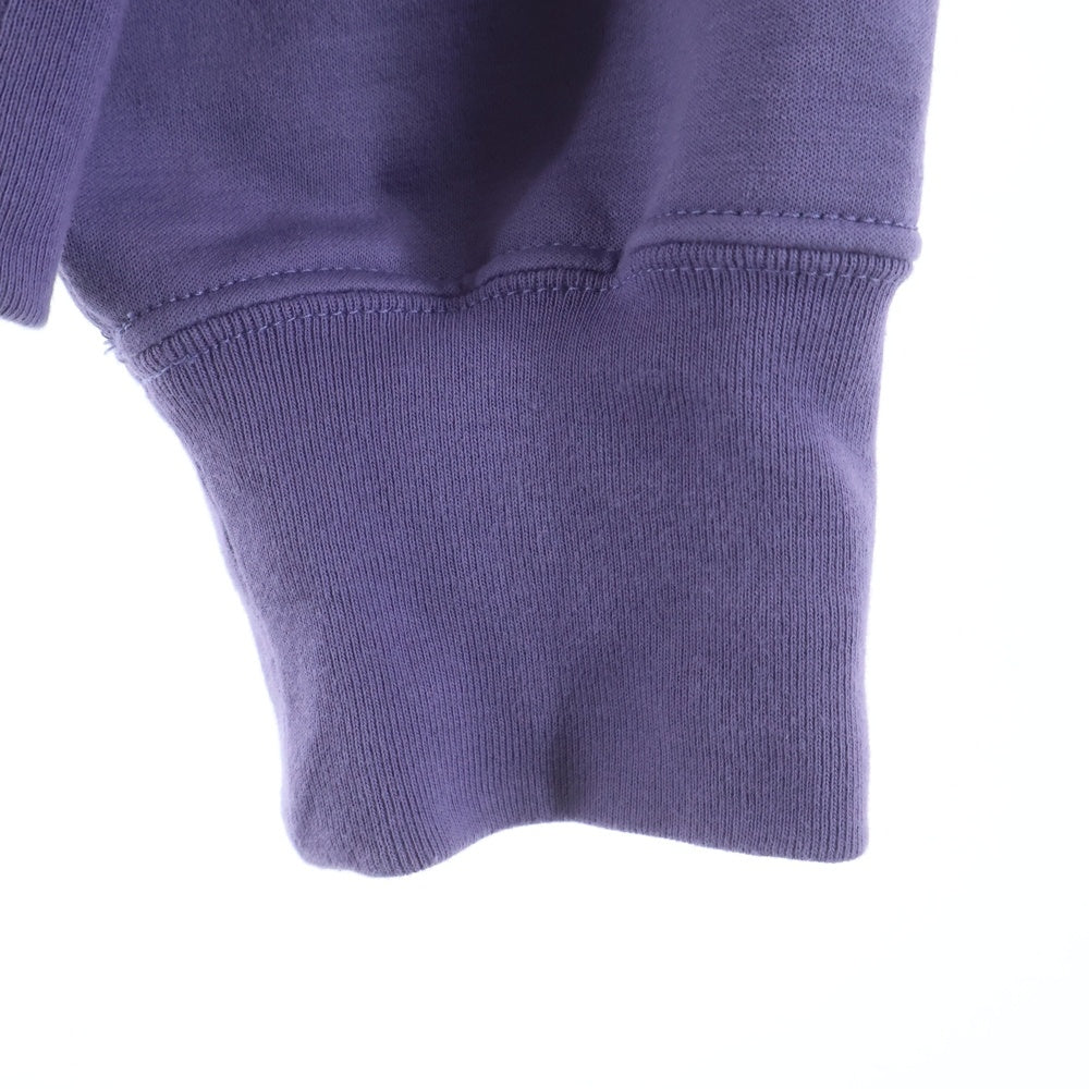 AURALEE(オーラリー) 24SS ELASTIC HIGH GAUGE SWEAT P/O エラスティック ハイ ガーゼ クルーネック プルオーバースウェット トレーナー パープル A24SP01NU