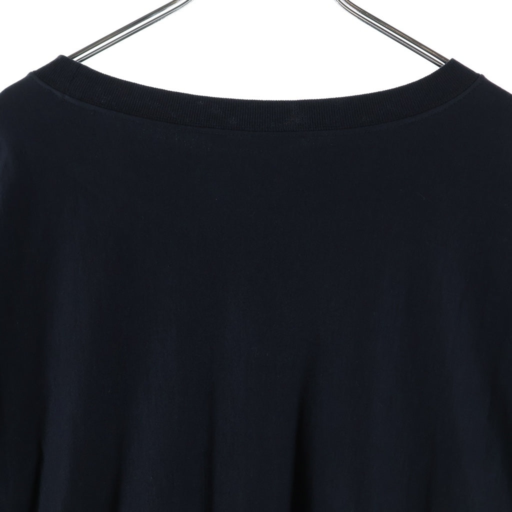 AURALEE(オーラリー) 24SS ELASTIC HIGH GAUGE SWEAT P O エラスティック ハイゲージ クルーネック プルオーバースウェットトレーナー ネイビー A24SP02NU