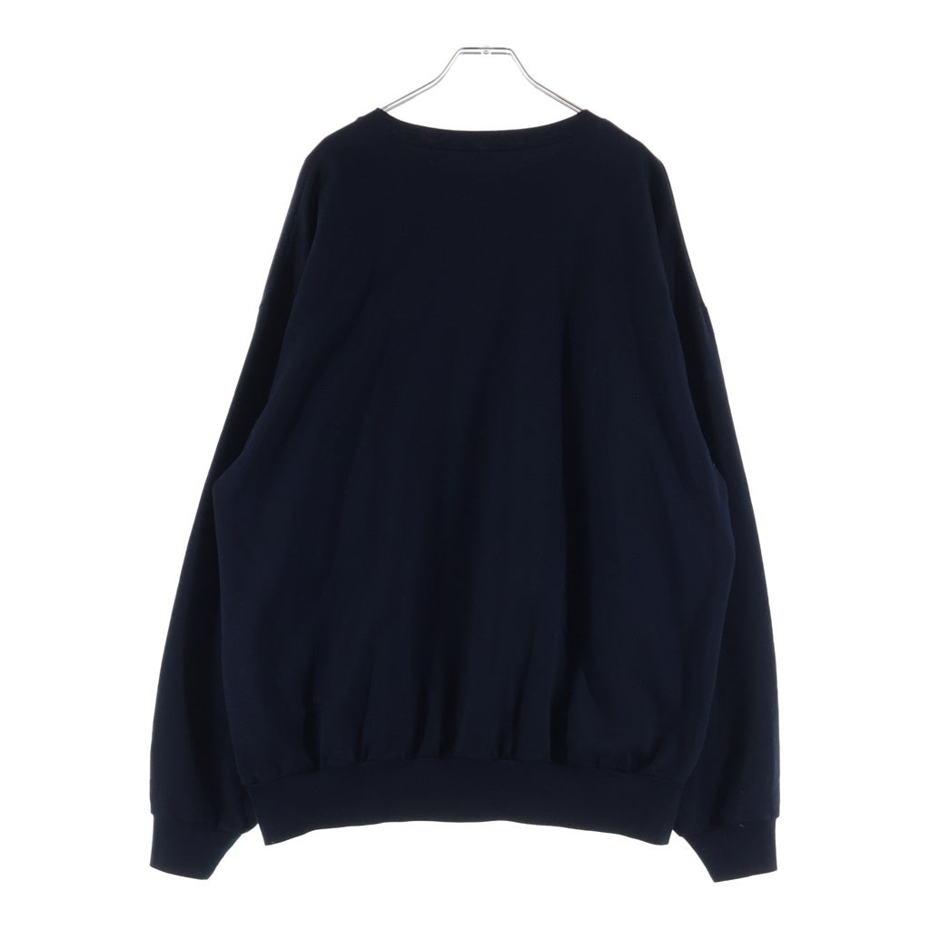 AURALEE(オーラリー) 22AW ELASTIC HIGH GAUGE SWEAT エラスティック ハイゲージ クルーネック プルオーバースウェットトレーナー ネイビー A22AP01NU