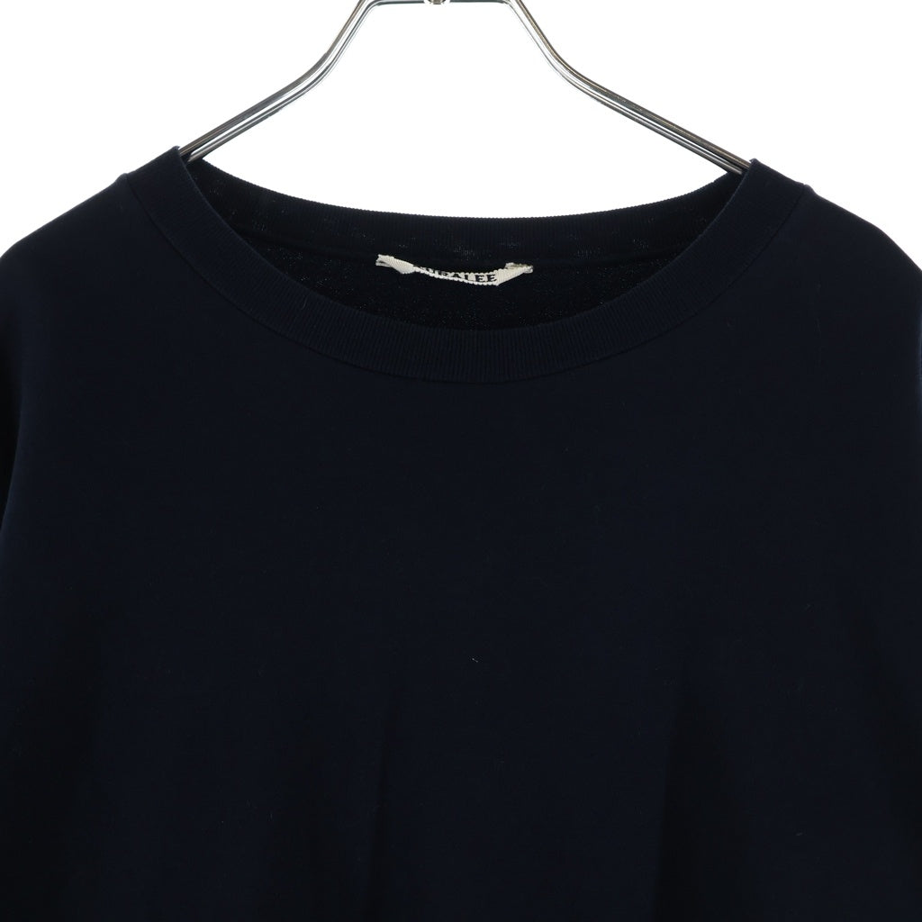 AURALEE(オーラリー) 22AW ELASTIC HIGH GAUGE SWEAT エラスティック ハイゲージ クルーネック プルオーバースウェットトレーナー ネイビー A22AP01NU