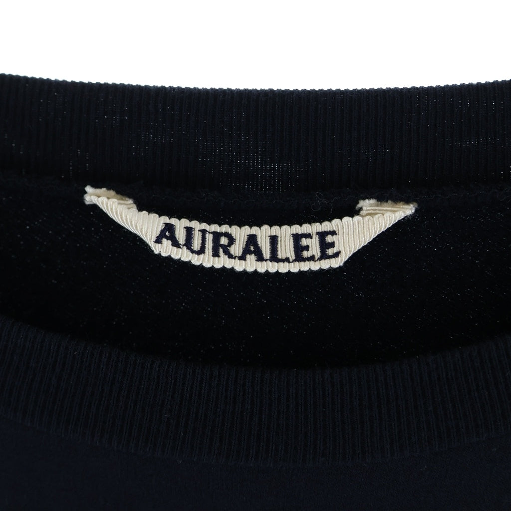 AURALEE(オーラリー) 22AW ELASTIC HIGH GAUGE SWEAT エラスティック ハイゲージ クルーネック プルオーバースウェットトレーナー ネイビー A22AP01NU