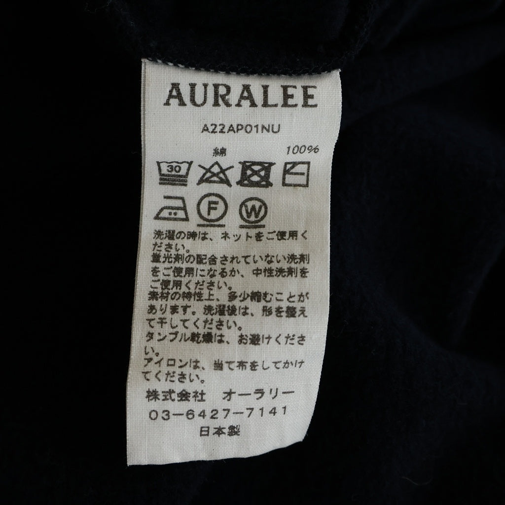 AURALEE(オーラリー) 22AW ELASTIC HIGH GAUGE SWEAT エラスティック ハイゲージ クルーネック プルオーバースウェットトレーナー ネイビー A22AP01NU
