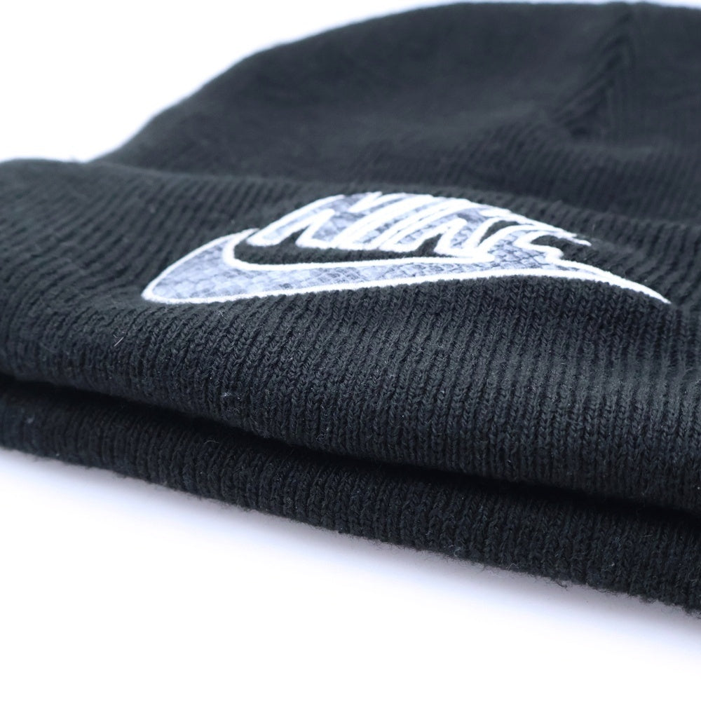 SUPREME(シュプリーム) 21SS ×NIKE Snakeskin Beanie ナイキ スネークスキン ビーニー ニット帽 帽子 ブラック DD1536-010 DD1536-010