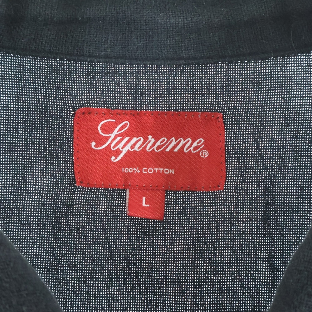 SUPREME(シュプリーム) 20SS Embroiderd S/S Shirt エンブロイダリー キューバ 半袖シャツ ブラック