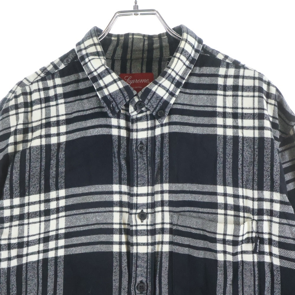 SUPREME(シュプリーム) 19AW Tartan Flannel Shirt Black タータン フランネル チェック 長袖シャツ ブラック/ホワイト