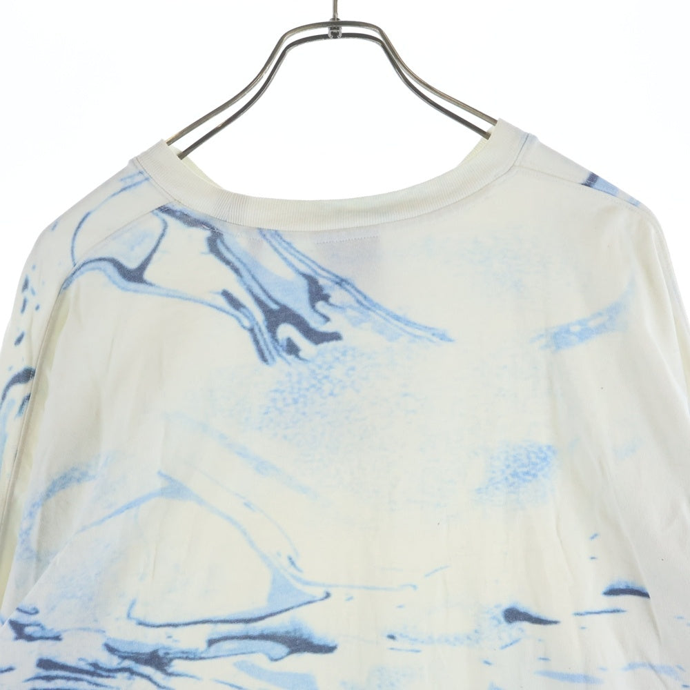 KITH(キス) Spilit Tee スピリット 長袖Tシャツ ロンT ホワイト/ライトブルー KHM030365