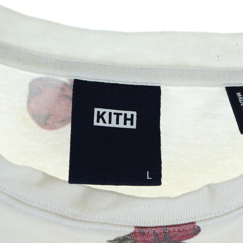 KITH(キス) Summet Floral S/S Tee サマーフローラル 半袖Tシャツ ホワイト/レッド KH030102