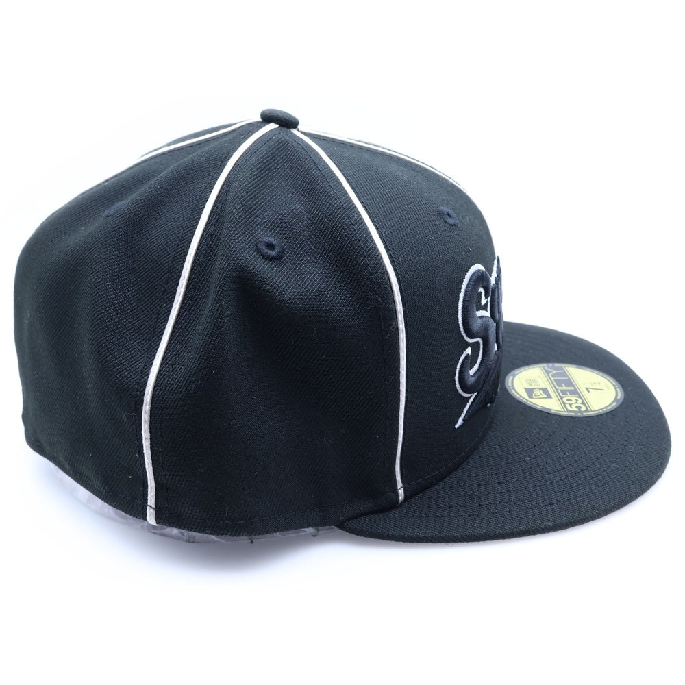 SUPREME(シュプリーム) 25SS Piping Script Logo New Era パイピングスクリプトロゴ ベースボールキャップ ブラック
