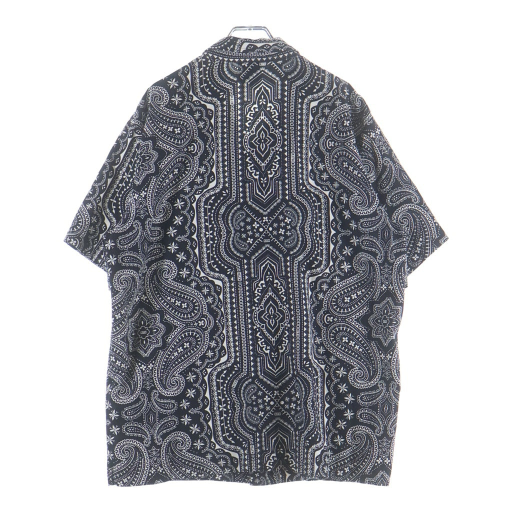 KITH(キス) 20SS Summer Camp Collar Bandana Shirt ペイズリー柄 バンダナ 半袖シャツ ブラック KH3754