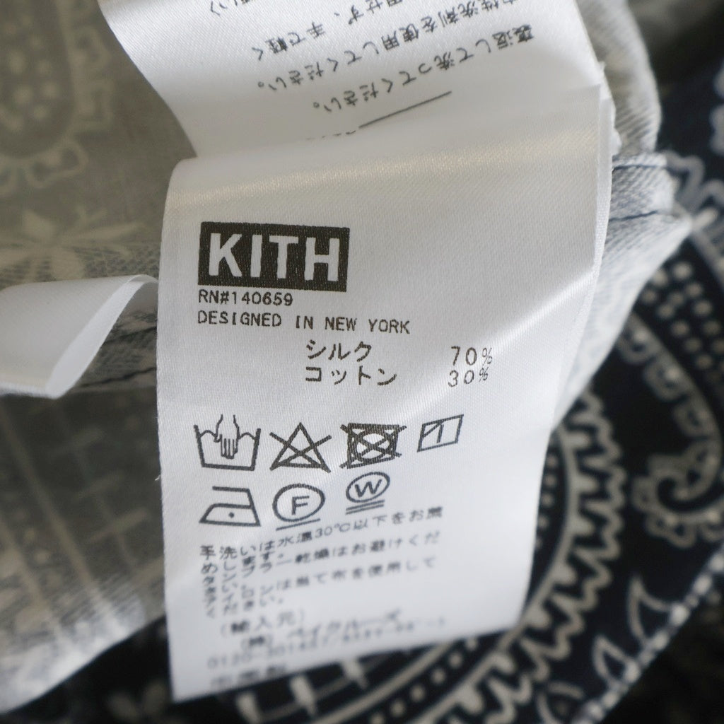 KITH(キス) 20SS Summer Camp Collar Bandana Shirt ペイズリー柄 バンダナ 半袖シャツ ブラック KH3754