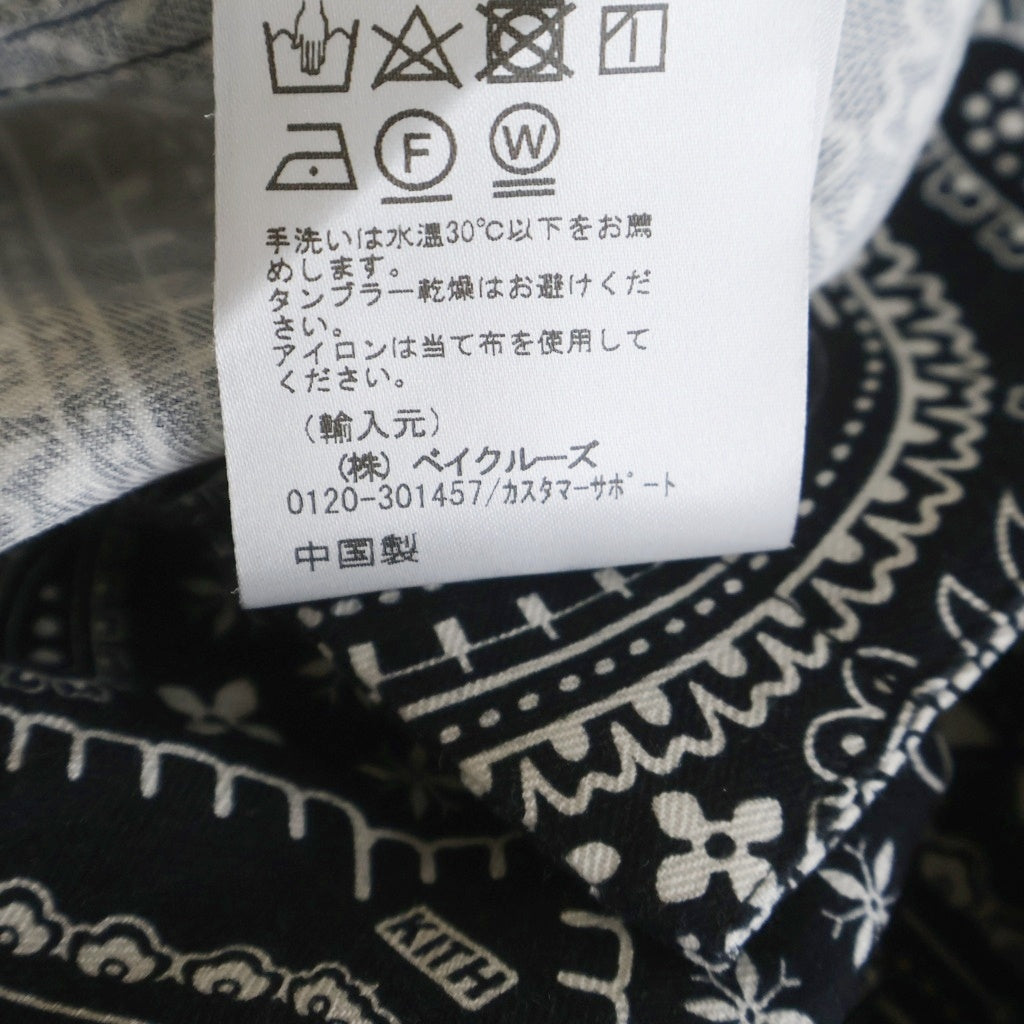 KITH(キス) 20SS Summer Camp Collar Bandana Shirt ペイズリー柄 バンダナ 半袖シャツ ブラック KH3754