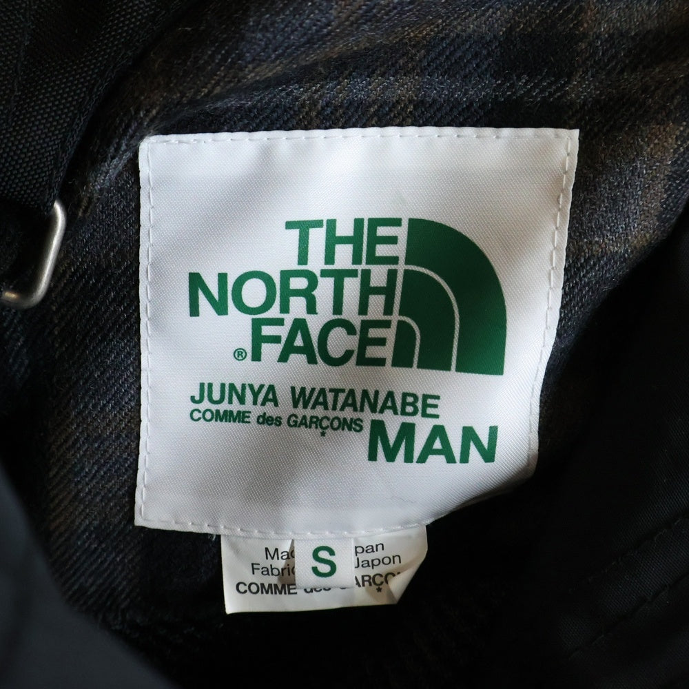 COMME des GARCONS JUNYA WATANABE MAN(コムデギャルソンジュンヤワタナベマン) 17AW ×ノースフェイスウールツイルフラノDAFFLEBAG リメイク フーデッドジップコート ブラック WT-J112