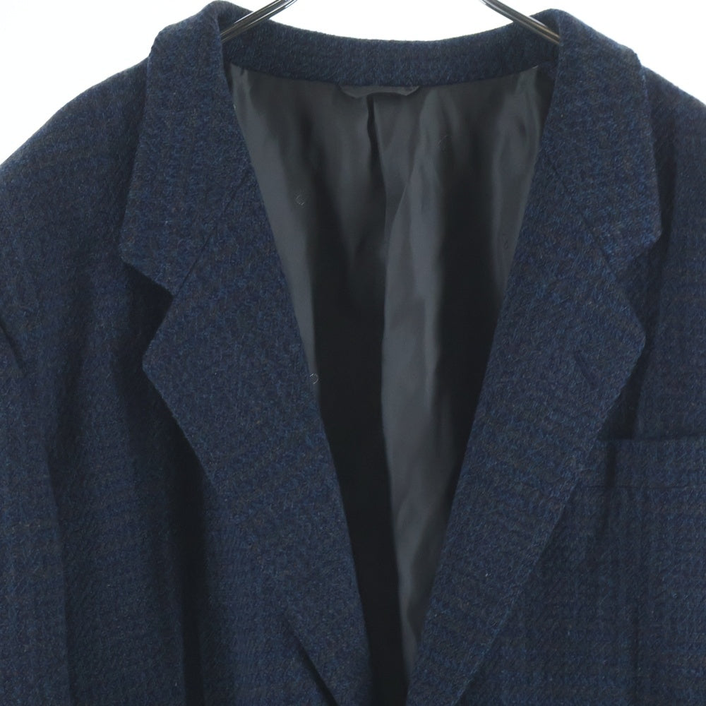 Christian Dior(クリスチャンディオール) ノッチドラペル2B チェックジャケット ネイビー レディース