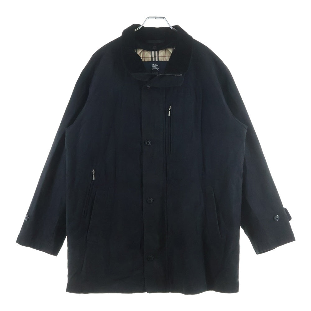 BURBERRY LONDON(バーバリーロンドン) スエードレザー ノバチェックライニング ハリントンジャケット スイングトップ ブラック レディース