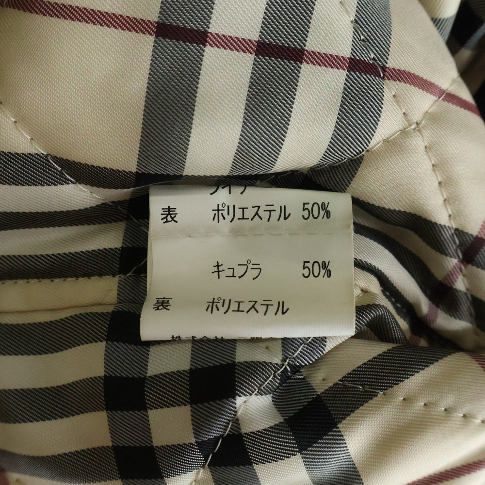 BURBERRY LONDON(バーバリーロンドン) スエードレザー ノバチェックライニング ハリントンジャケット スイングトップ ブラック レディース