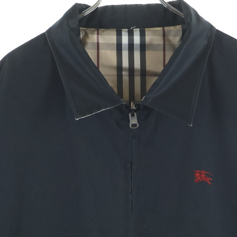 BURBERRY LONDON(バーバリーロンドン) リバーシブル ノバチェック ジップアップブルゾン ブラック/ベージュ レディース