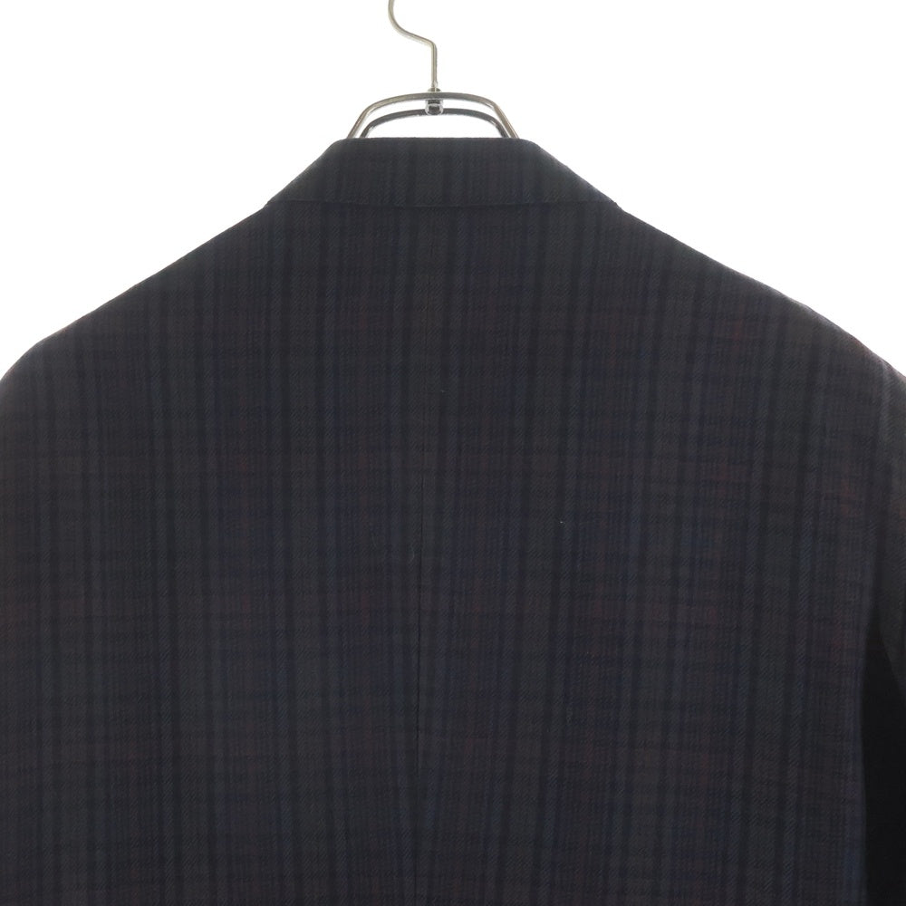 BURBERRY(バーバリー) チェック総柄 ノッチドラペル2Bテーラードジャケット ブラウン
