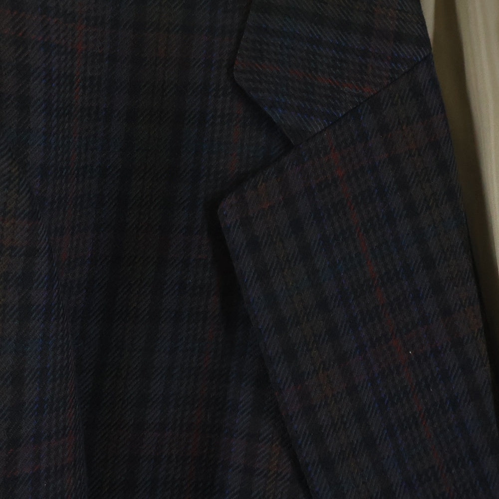 BURBERRY(バーバリー) チェック総柄 ノッチドラペル2Bテーラードジャケット ブラウン