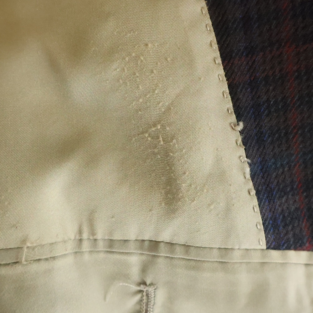 BURBERRY(バーバリー) チェック総柄 ノッチドラペル2Bテーラードジャケット ブラウン