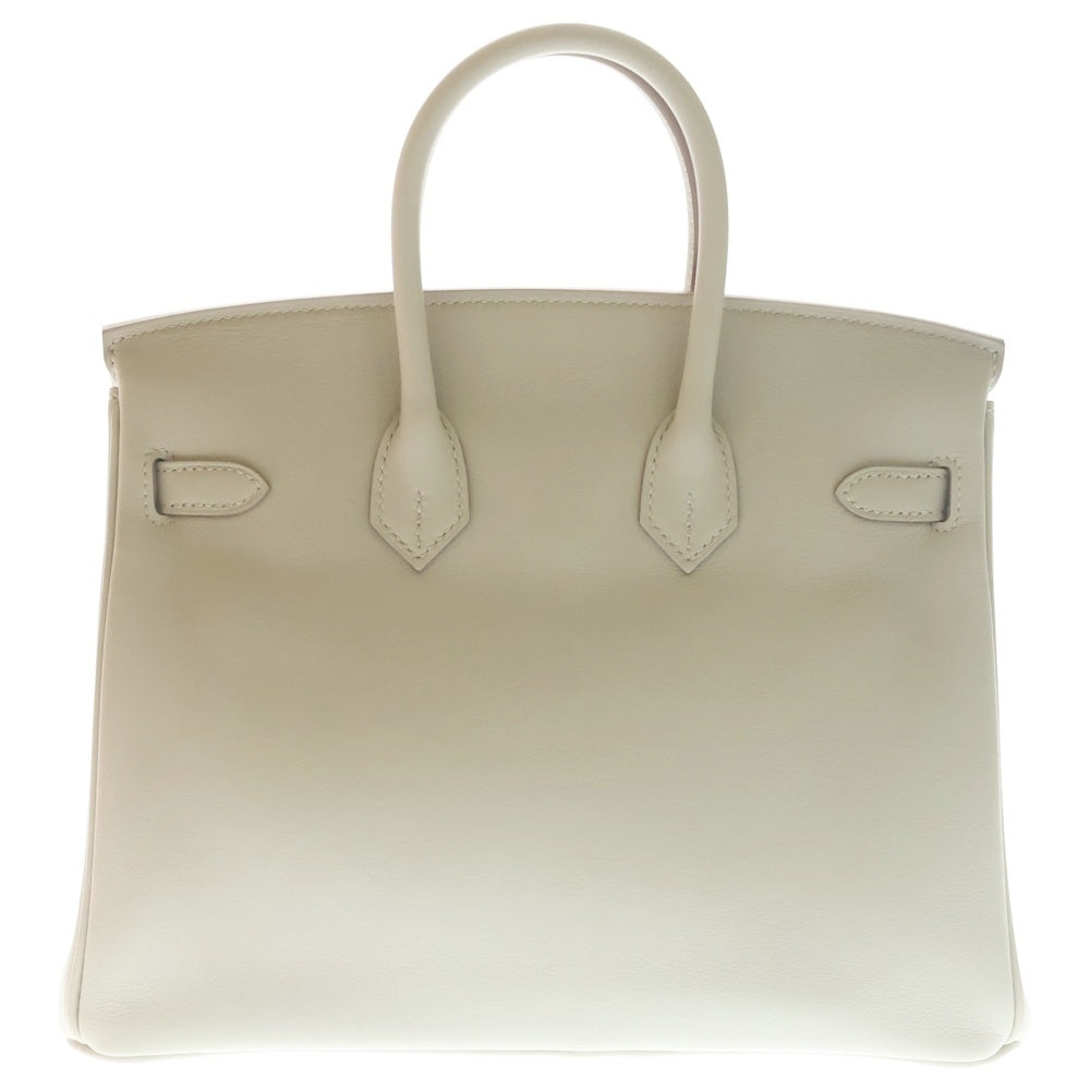 HERMES(エルメス) バーキン25 エプソン レザー ハンドバッグ シルバー金具 アイボリー C刻印 レディース