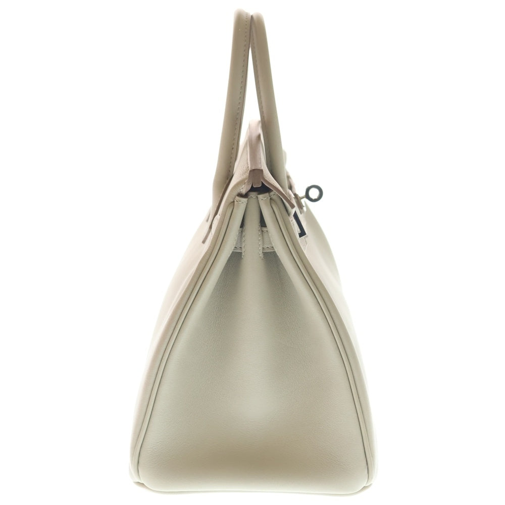 HERMES(エルメス) バーキン25 エプソン レザー ハンドバッグ シルバー金具 アイボリー C刻印 レディース
