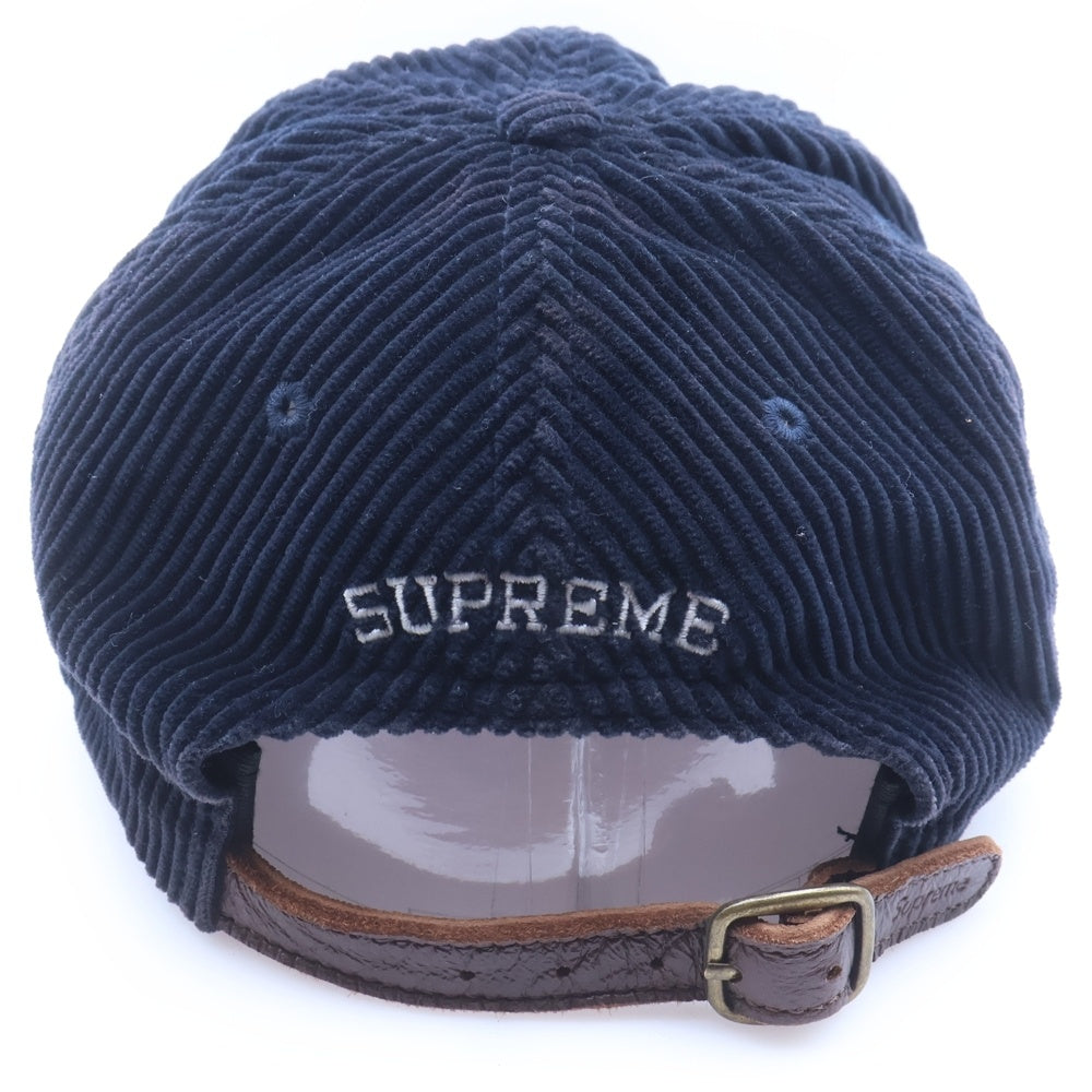 SUPREME(シュプリーム) Corduroy S Logo 6-Panel Cap コーデュロイ Sロゴ 6パネルキャップ ネイビー