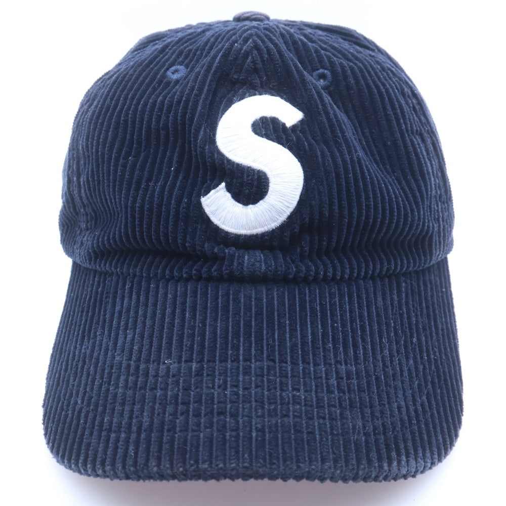 SUPREME(シュプリーム) Corduroy S Logo 6-Panel Cap コーデュロイ Sロゴ 6パネルキャップ ネイビー