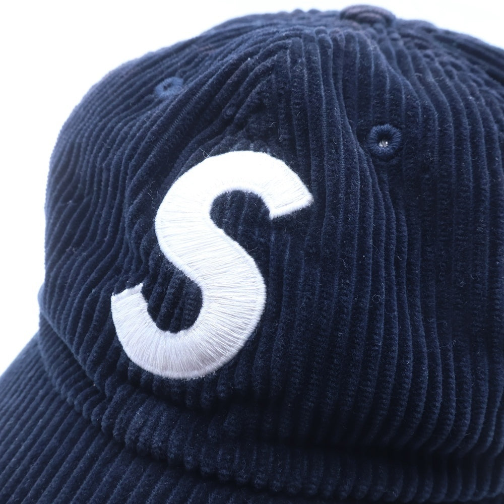 SUPREME(シュプリーム) Corduroy S Logo 6-Panel Cap コーデュロイ Sロゴ 6パネルキャップ ネイビー