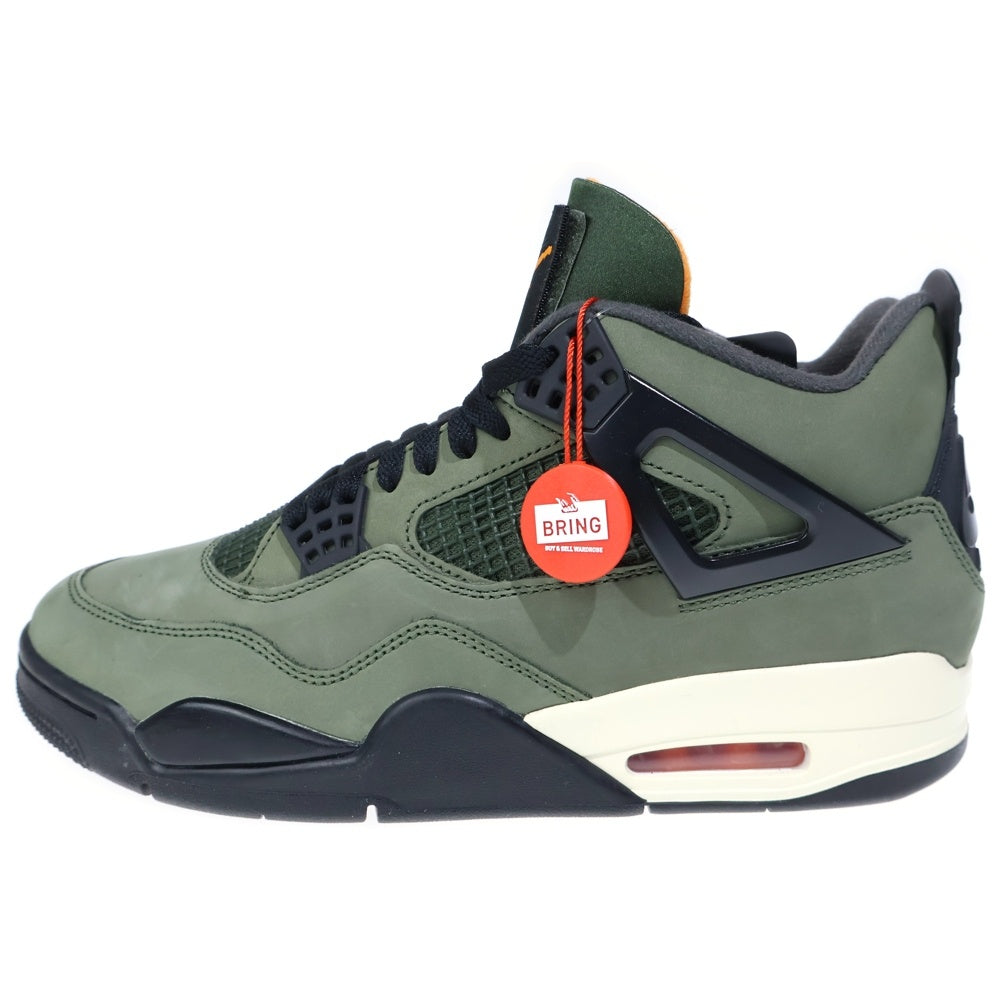 NIKE(ナイキ) ×UNDEFEATED AIR JORDAN 4 RETRO IB1519-200 アンディフィーテッド エアジョーダン4 レトロ ハイカットスニーカー カーキ US10/28cm
