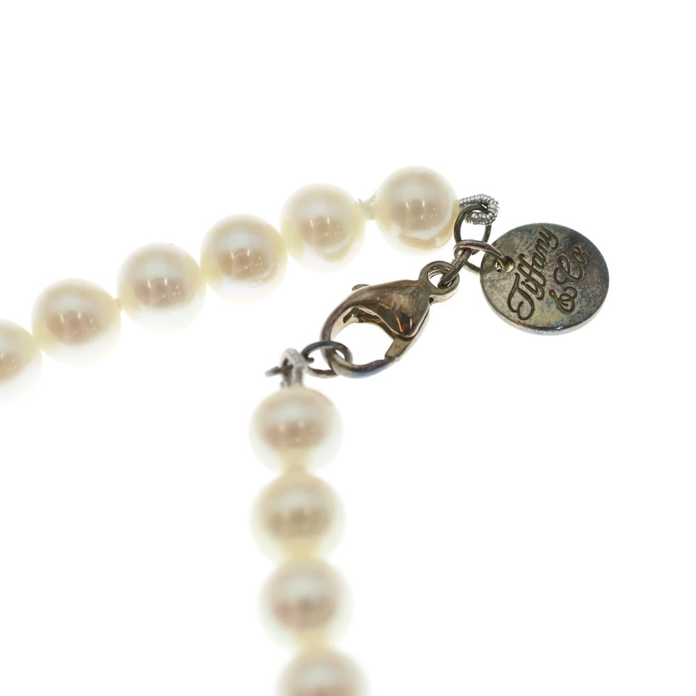 TIFFANY & Co.(ティファニー) パールネックレス 6ミリ玉 40センチ ペンダント ホワイト Ag925 24.3g シルバー金具 レディース