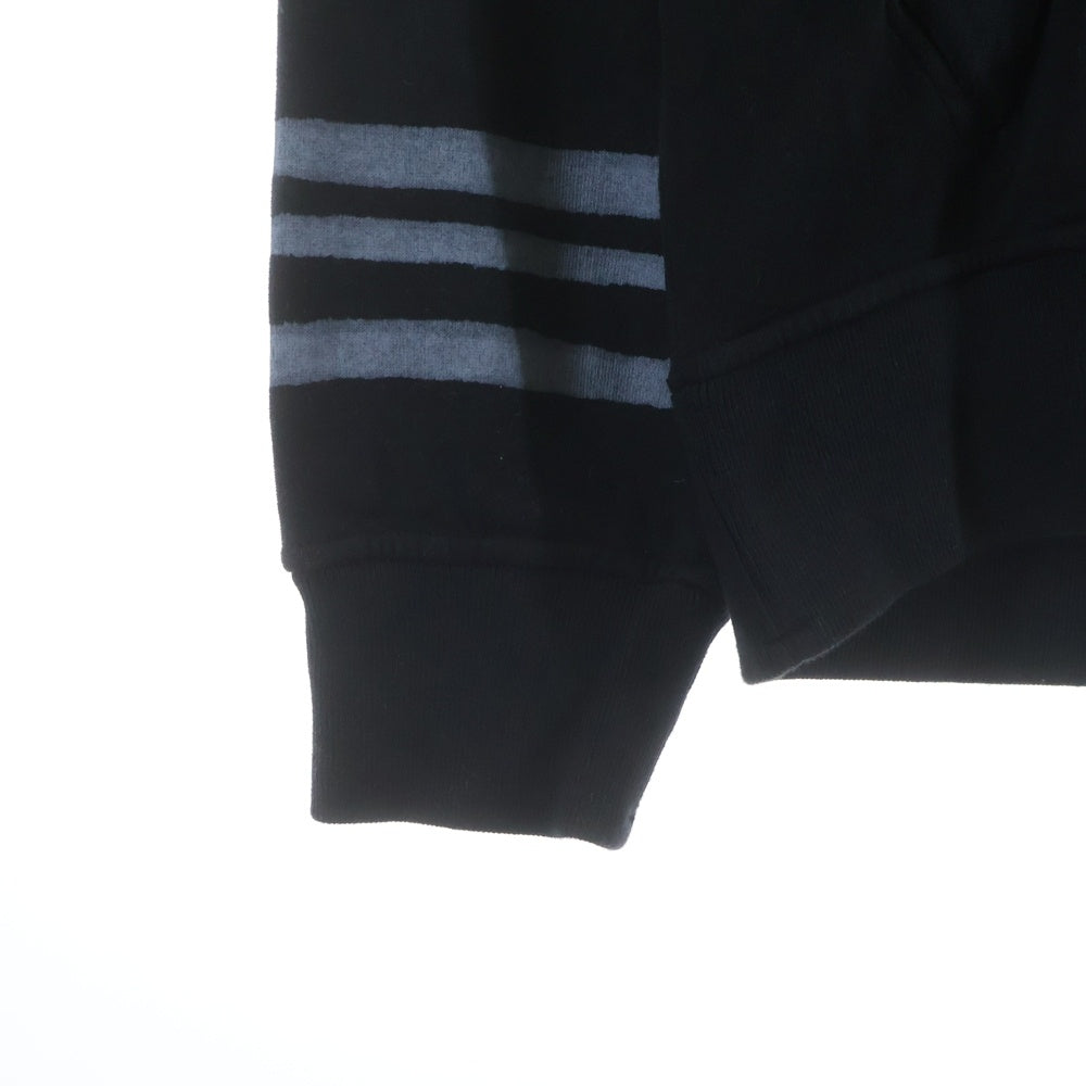 STONE ISLAND(ストーンアイランド) 20AW ロゴ刺繍ボーダープルオーバーパーカー ブラック 7325601S5