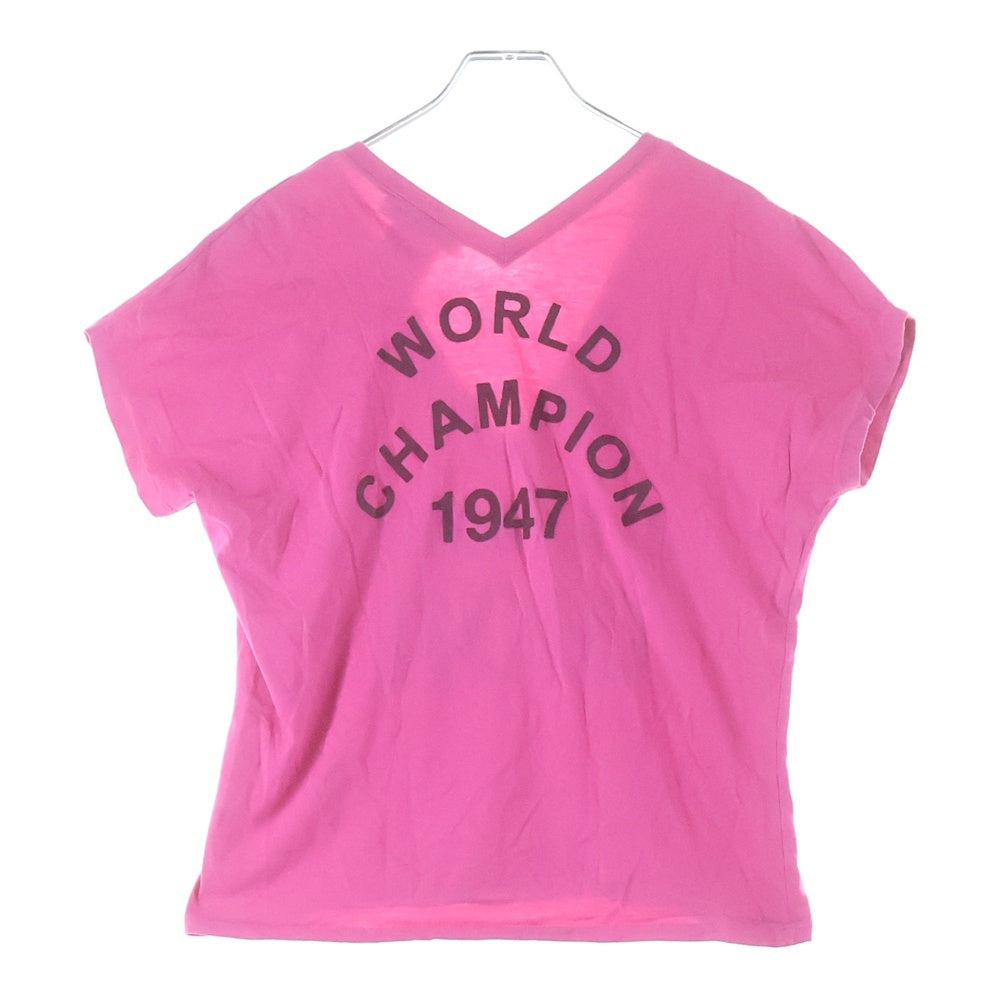 Christian Dior - 極美品 CHRISTIAN DIOR クリスチャンディオール J'ADORE Vネック 半袖Tシャツ ロゴ 3H16155400 コットン ピンク サイズ40 中古 4b001999 Christian Dior(クリスチャンディオール) J'ADORE Vネック半袖Tシャツ