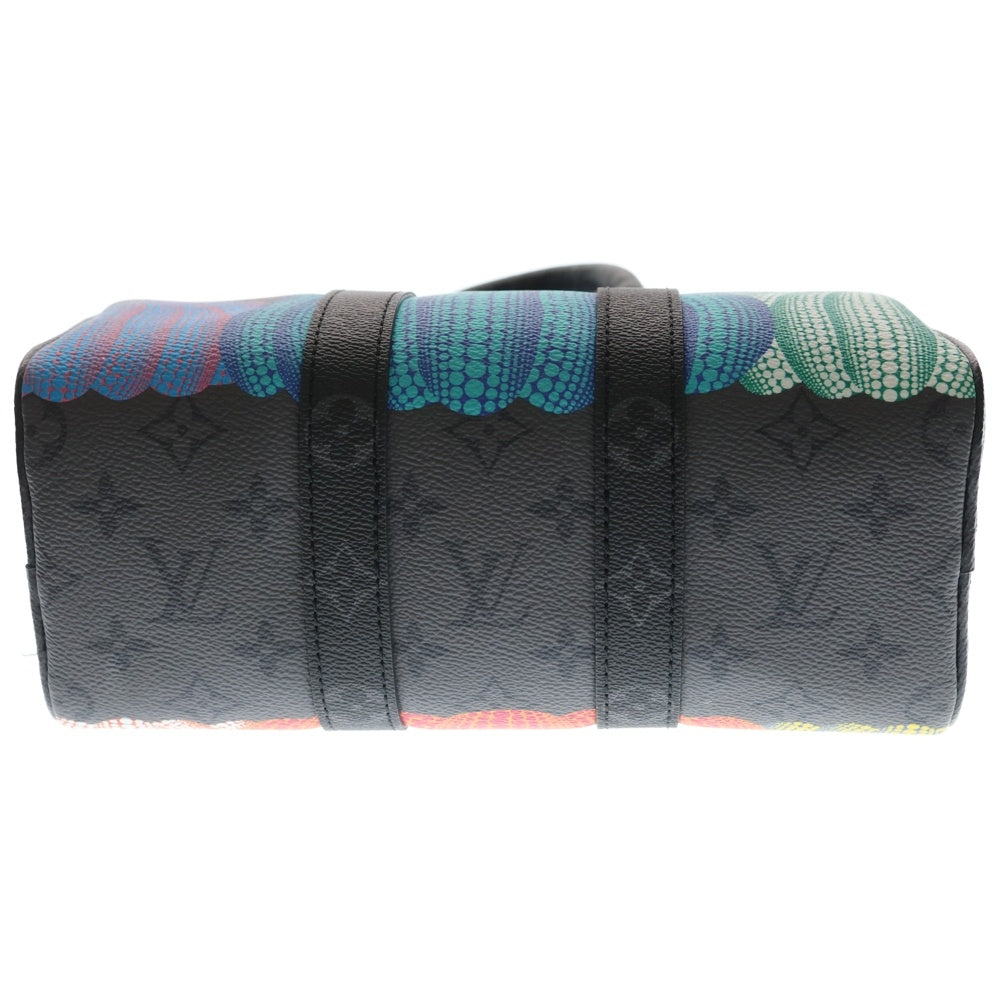 LOUIS VUITTON(ルイヴィトン) ×YK 草間彌生 モノグラム エクリプスリバース パンプキンドット バンドリエール25 2WAY ハンド ショルダーバッグ シルバー金具 ブラック M46437 ストラップ レディース