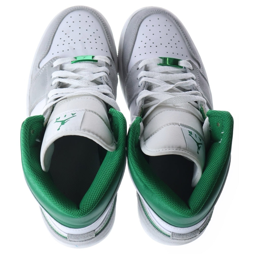 NIKE(ナイキ) AIR JORDAN 1 MID SE エアジョーダン ワン エスイー ミッドカットスニーカー ホワイト/グリーン US8.5/26.5cm DC7294-103