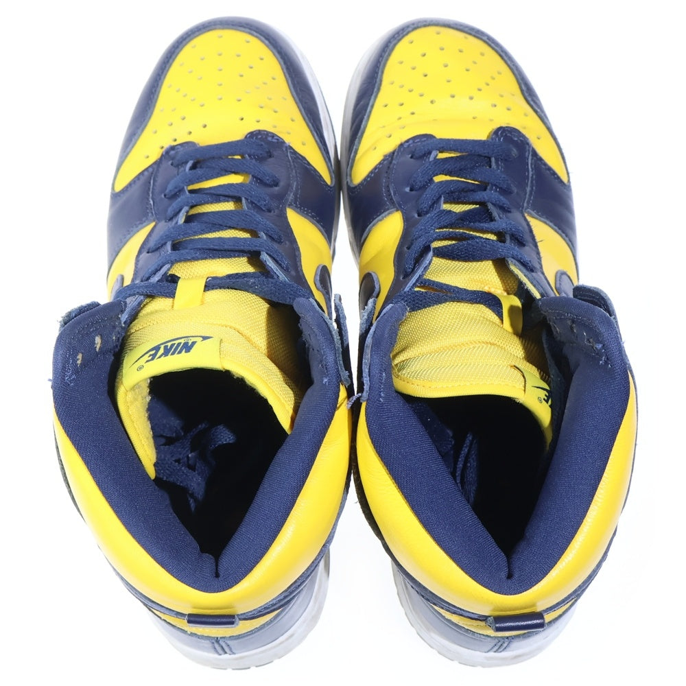 NIKE(ナイキ) DUNK HIGH SP MICHIGAN CZ8149-700 ダンクハイ ミシガン ハイカットスニーカー ネイビー/イエロー US8.5/26.5cm